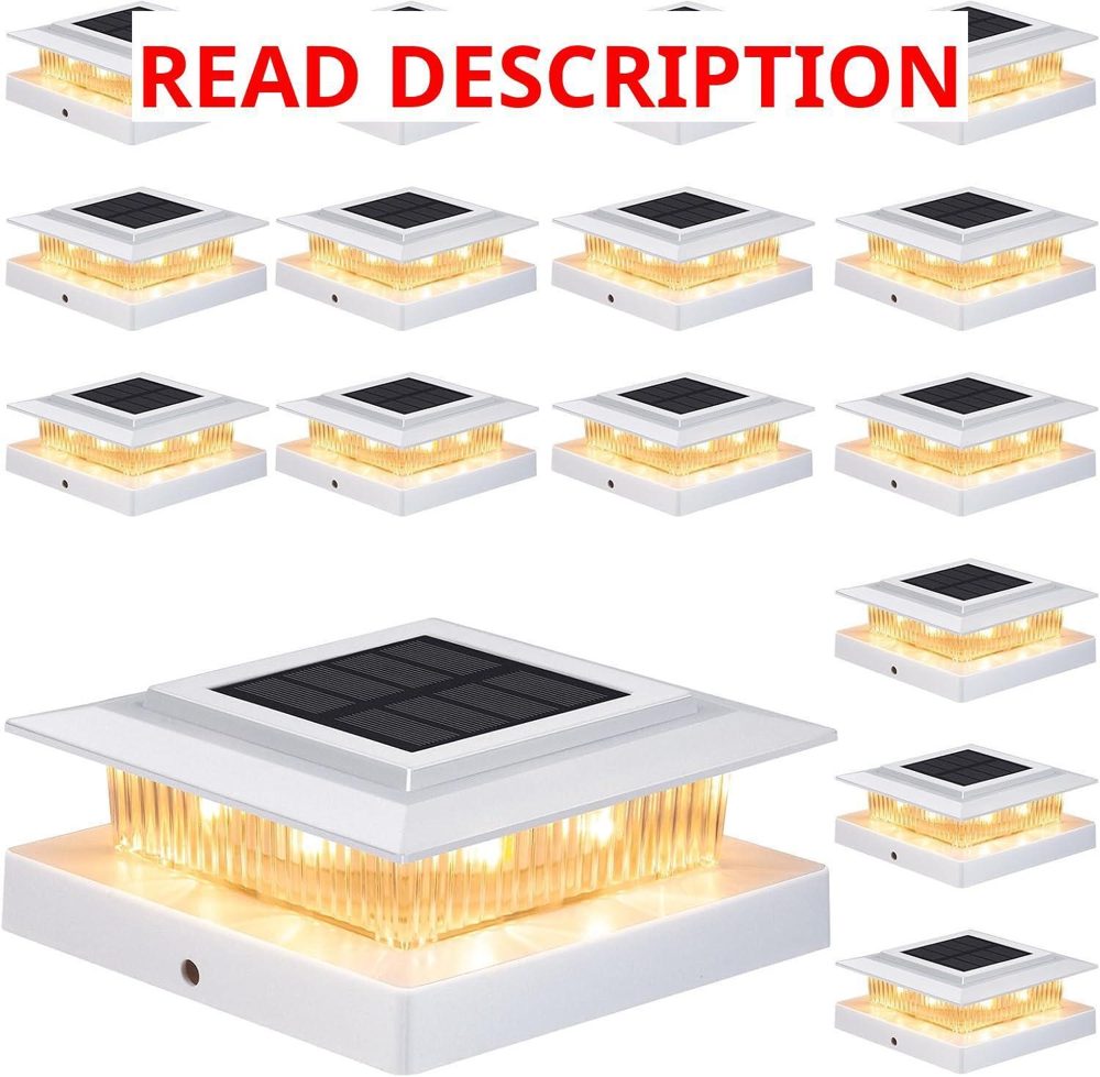 Post Cap Lights 16pk   Solar Fence Posts