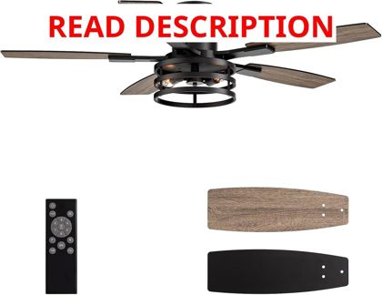 LuminFan 50" Flush Mount Fan with Remote
