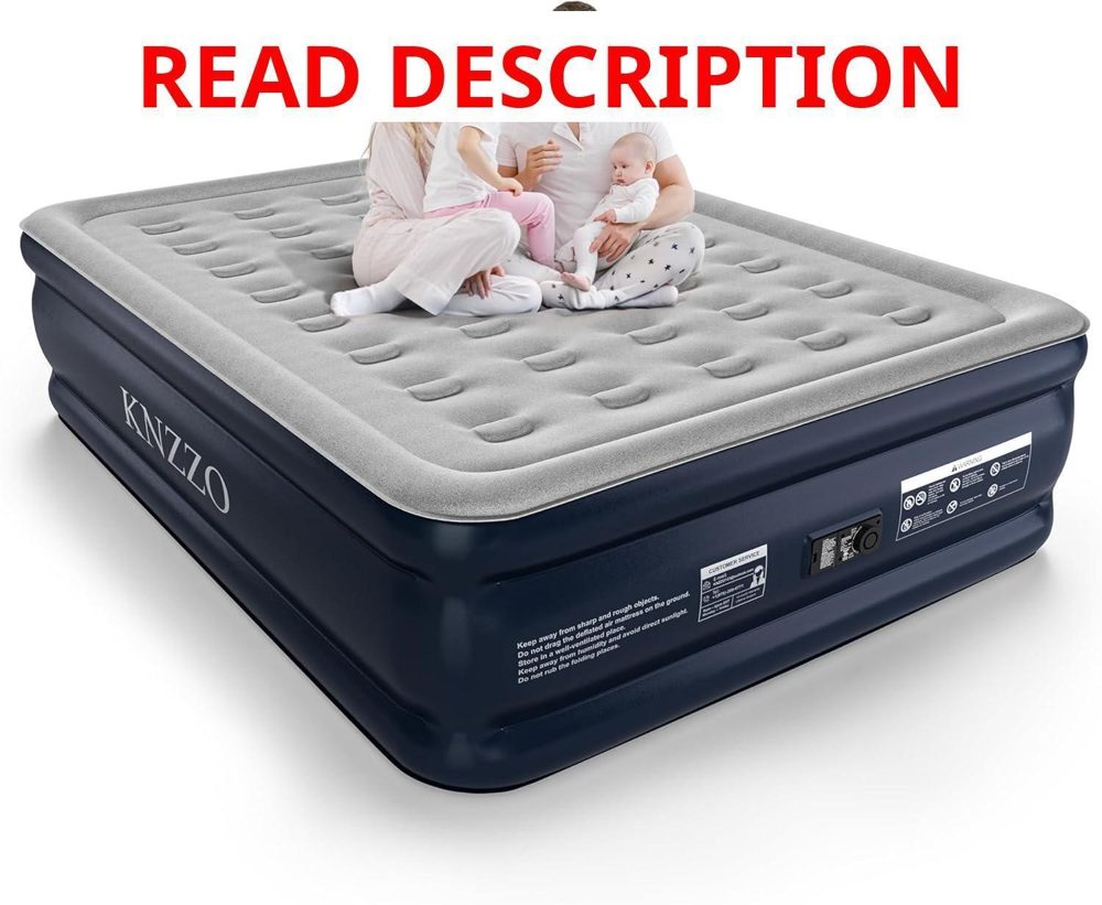 KNZZO Queen Air Mattress with Built-in Pump