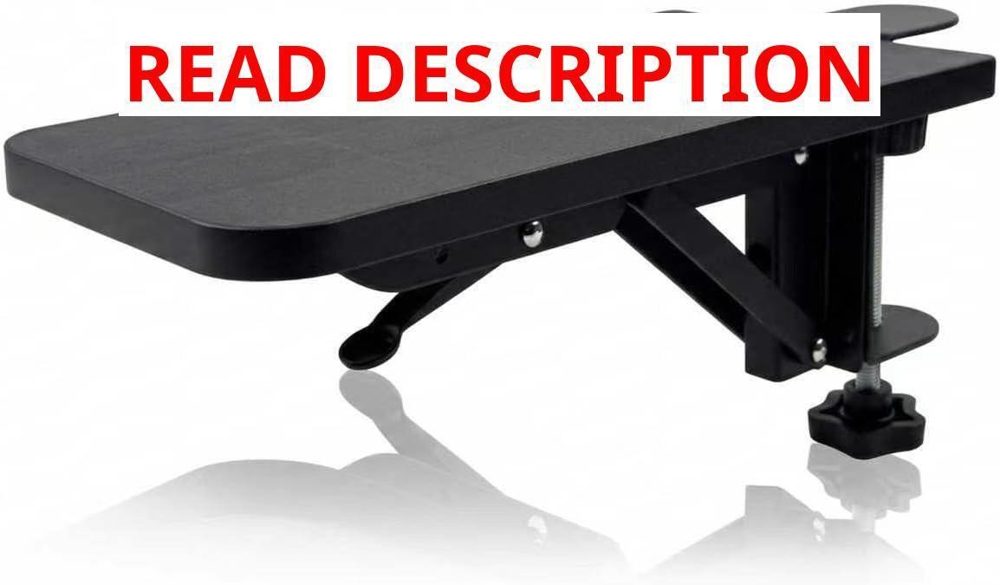 Desk Arm Rest Elbow Support Black Foldable