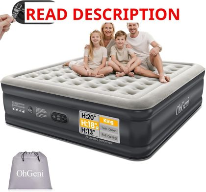 OhGeni King Size Air Mattress with Pump
