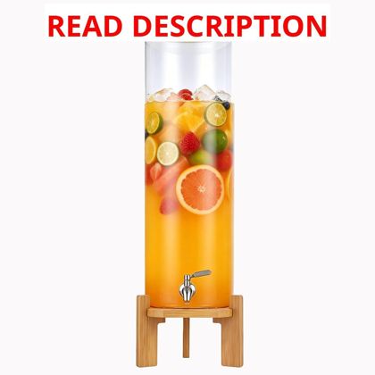 Beverage Dispenser 4.1 Gal Glass with Stand