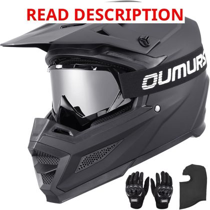 OUMURS DOT Adult ATV Helmet with Goggles Mask