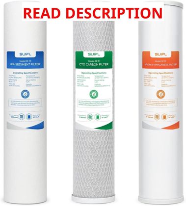 4.5" 20" 3-Stage Whole House Filter Set