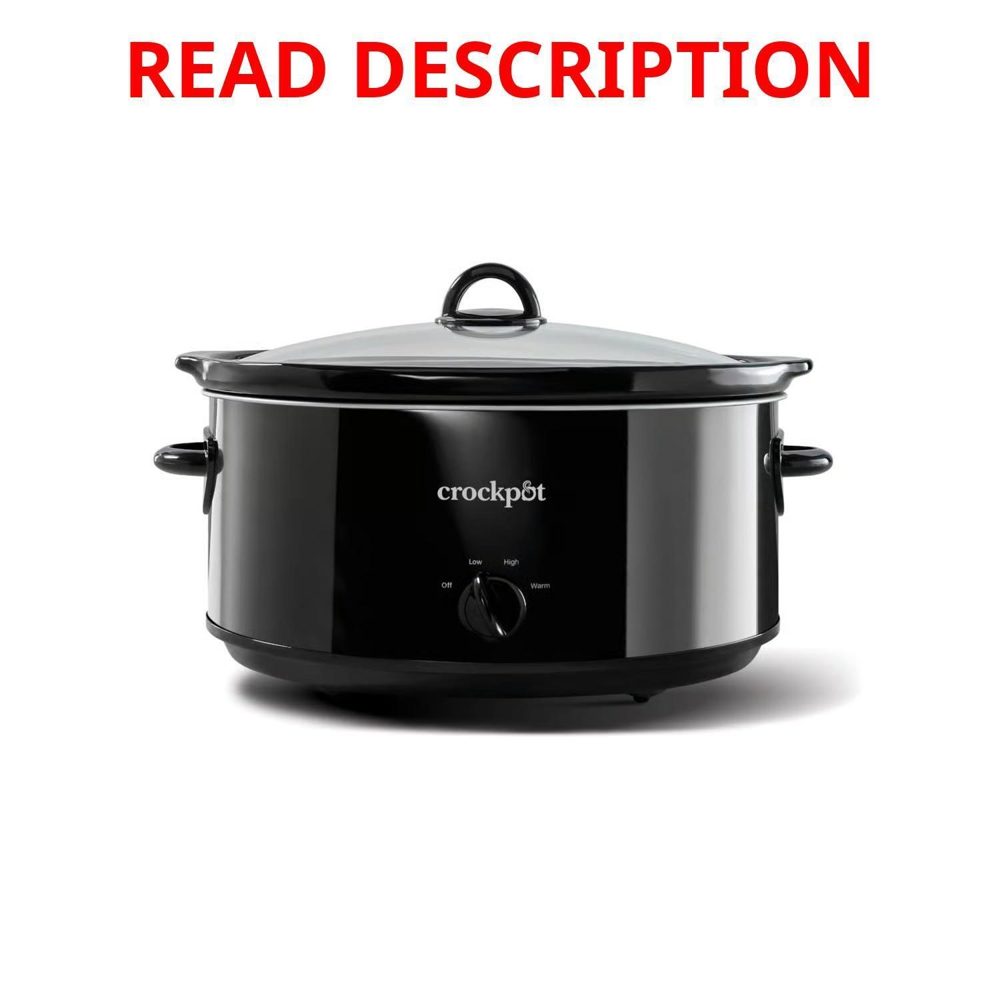 Crock-Pot 8 qt Black Stoneware Slow Cooker