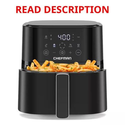 Chefman 4 qt Black Air Fryer with Hi-Fry