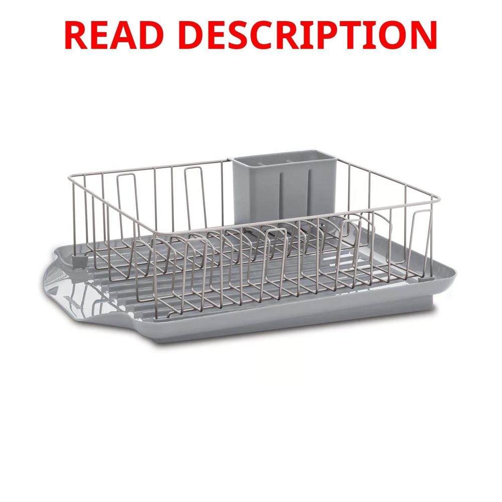 Farberware Gray Plastic Dish Rack 20x15x6