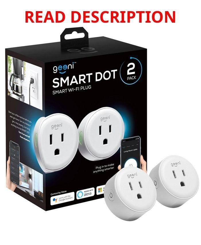Geeni DOT Smart Wi Fi Outlet Plug (2 Pack)