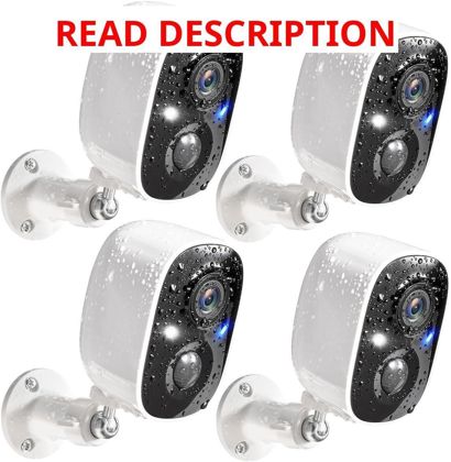 GMK Security Cameras Wireless Outdoor 4 Pack