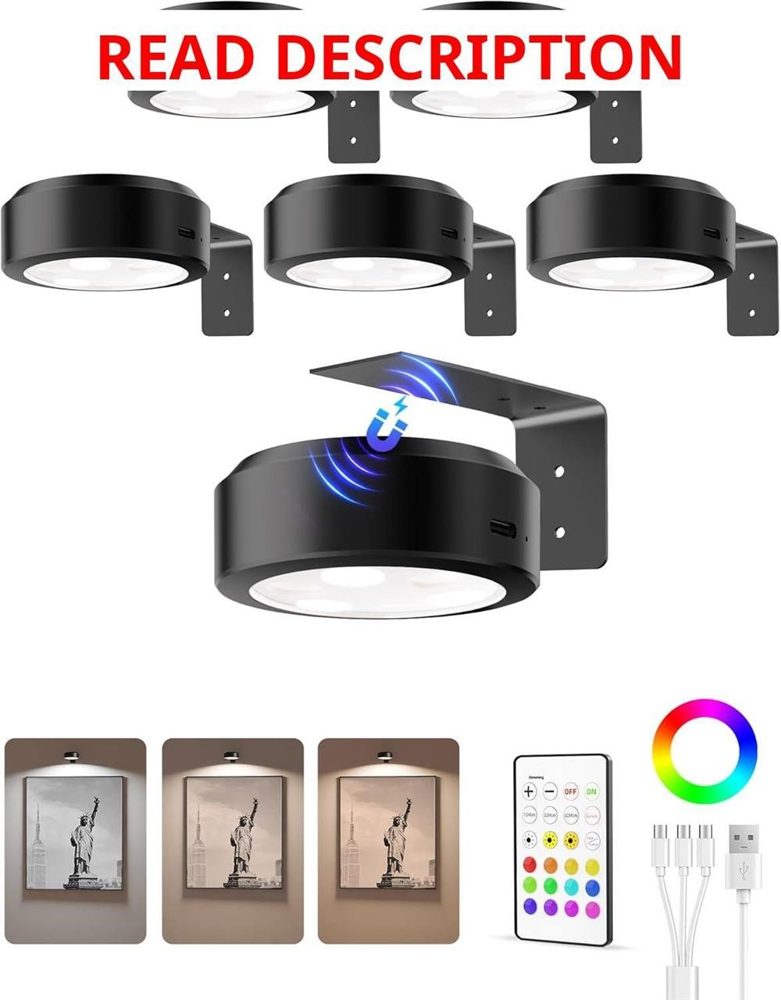 EZVALO Wall Picture Lights 6 Pack RGB