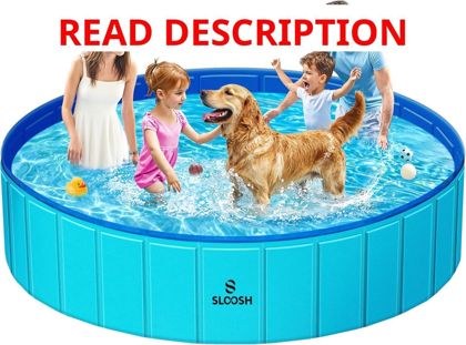 SLOOSH Foldable Dog Kiddie Pool - 71"x12" Blue
