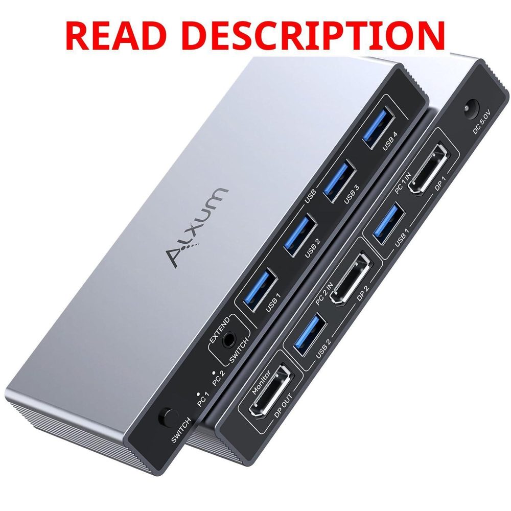 Alxum DP 1.4 KVM Switch: 2 PCs 8K