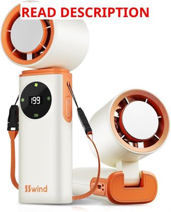 6000mAh Handheld Fan Ice Cooling (White)