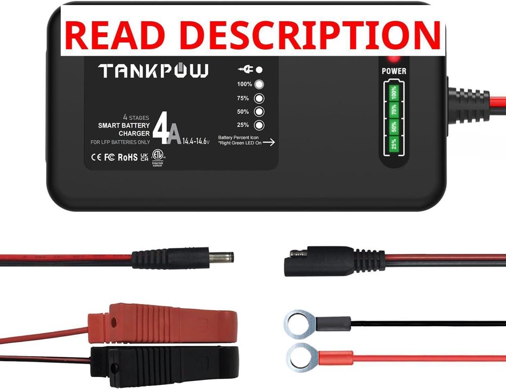 14.6V 4A LiFePO4 Battery Charger (ETL)