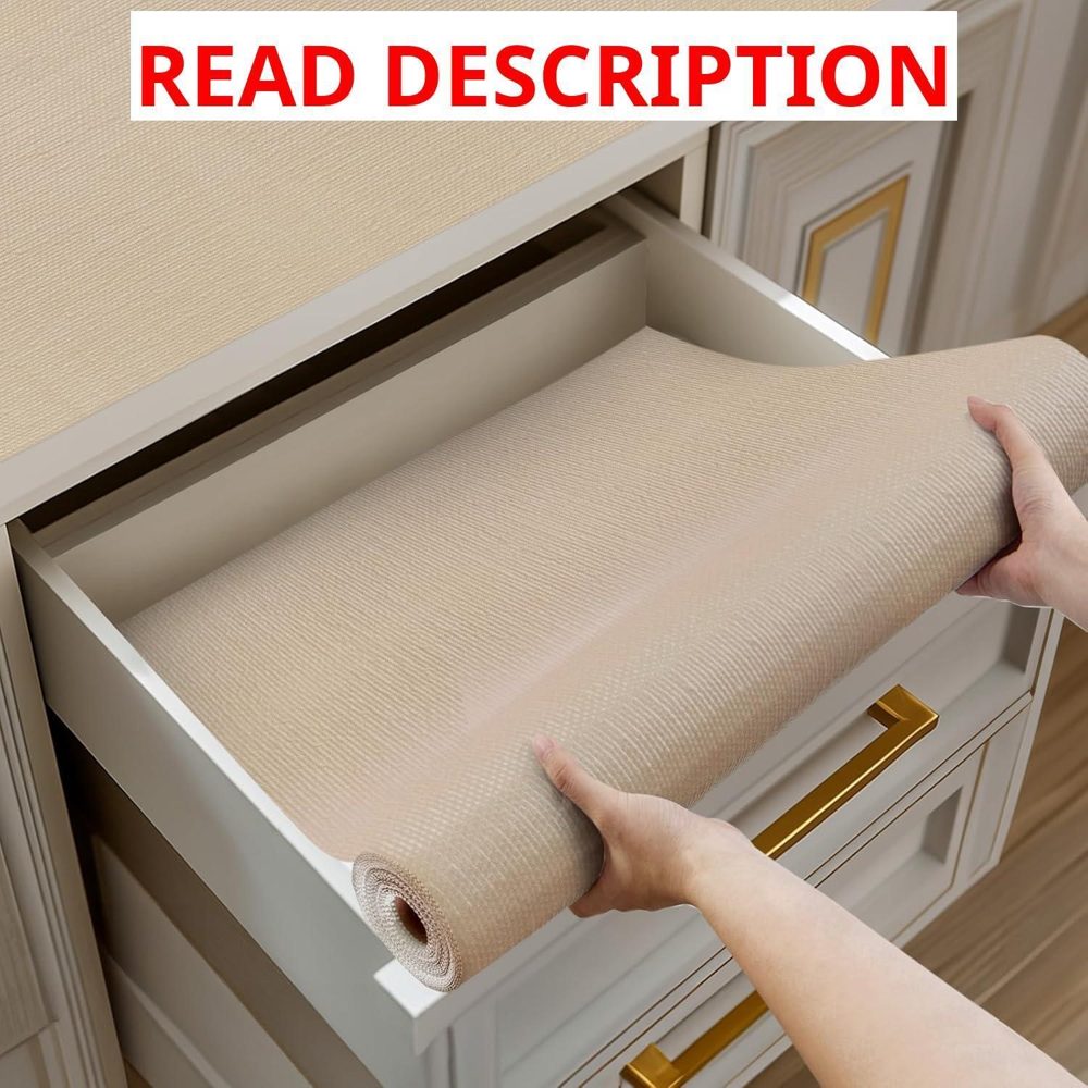 Khaki Shelf & Drawer Liner 12in x 30ft