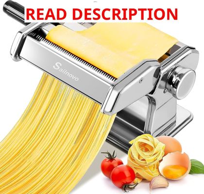Sailnovo 3-in-1 Pasta Maker: 9-Thickness 2-W