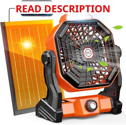 Solar Fan 8-inch Rechargeable Max 40H