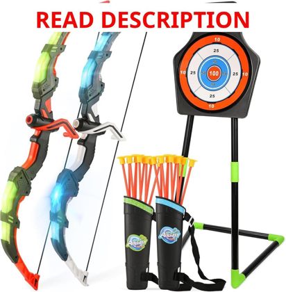 Bow and Arrow Set for Kids 2-Pack LED