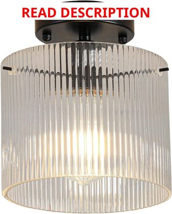 Modern Semi Flush Mount Ceiling Light Black