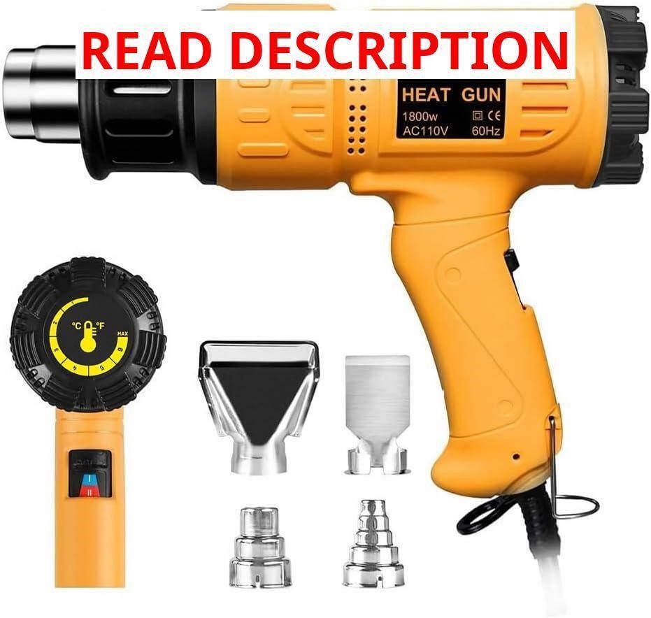 SEEKONE 1800W Hot Air Gun Kit 4 Nozzles