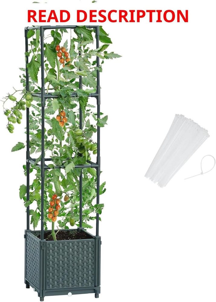 LINEX Raised Garden Bed Planter with Trellis