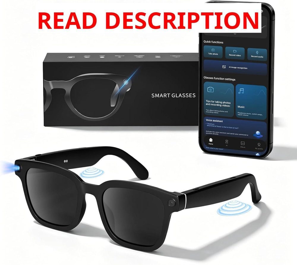 Smart Glasses with Camera Bluetooth HD Video