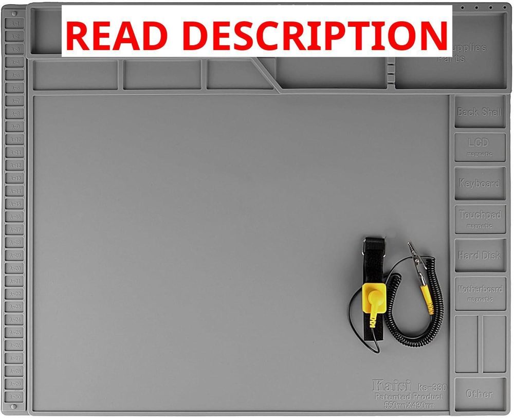 Kaisi Large Soldering Mat Silicone Grey