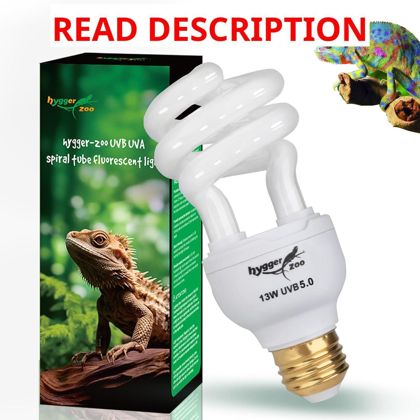 Reptile UVB Light Bulb 5.0 13W Hygger