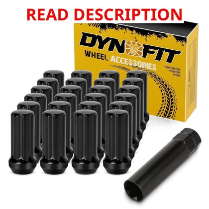 Dynofit 14x1.5 Lug Nuts 24pc Black Set