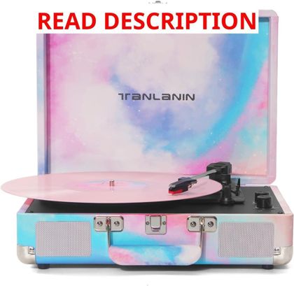 Watercolor Vinyl Player with Treble/Bass