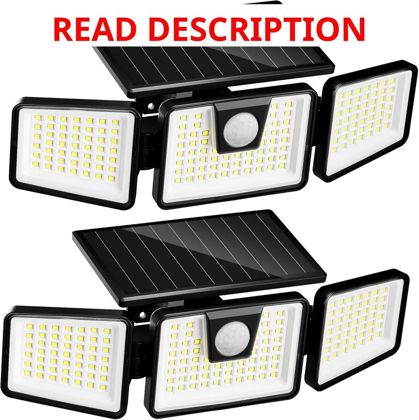 INCX Solar Lights Outdoor 3000 LM (2 Pack)