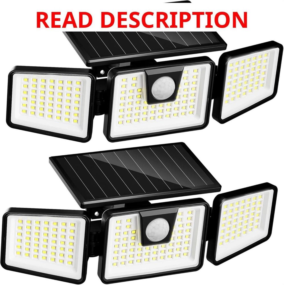 INCX Solar Lights Outdoor 3000 LM (2 Pack)