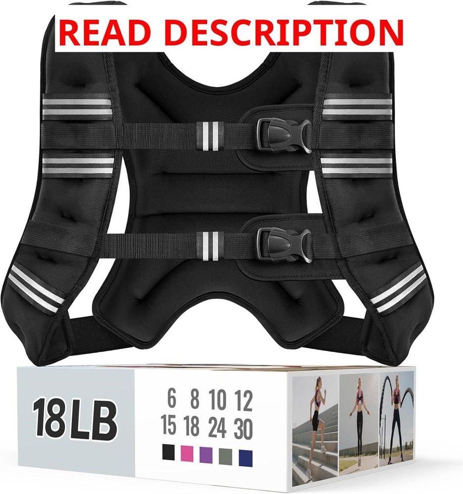 Zeerun Weighted Vest 6-30lb Reflective Stripe