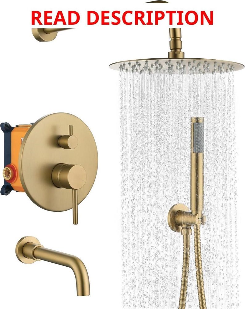 MONDAWE Round Shower Faucet Set