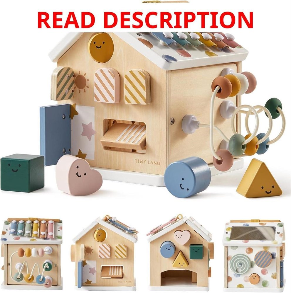 Tiny Land 9-in-1 Wooden Activity Cube