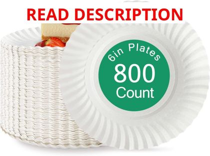 6-Inch 800-Count White Paper Plates Bulk