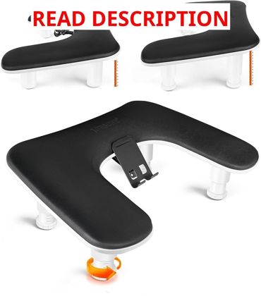 U-Shaped Black Arm Rest w/ Phone Holder