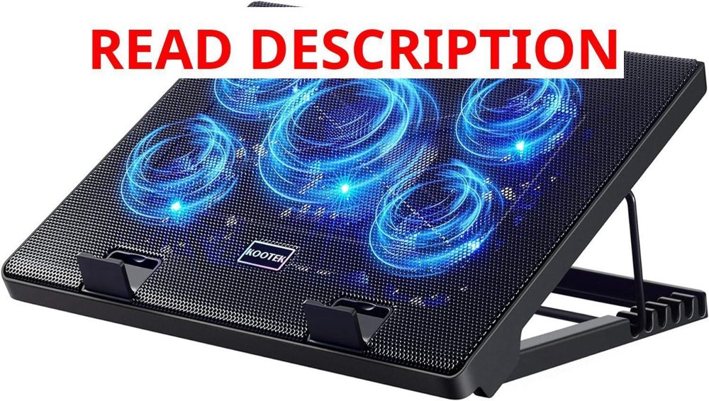 Kootek Laptop Cooling Pad with 5 Fans Blue