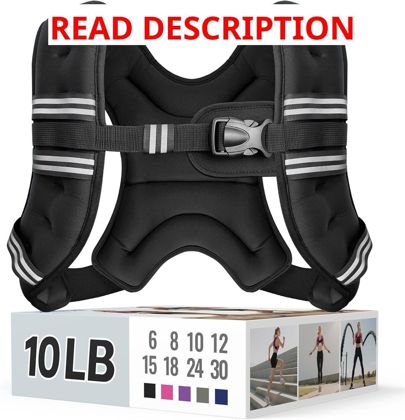 Zeerun Weighted Vest 6-30lb Reflective Stripe