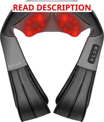 Nekteck Shiatsu Neck Massager w/ Heat 3D