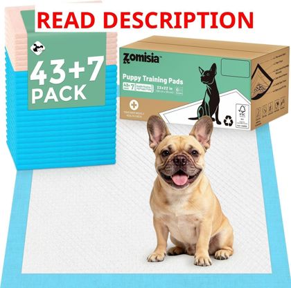 ZOMISIA Puppy Pee Pads 22" x 22" 50 count