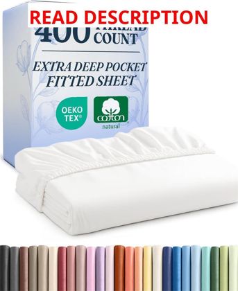Queen 400TC Fitted Sheet - Extra Deep White