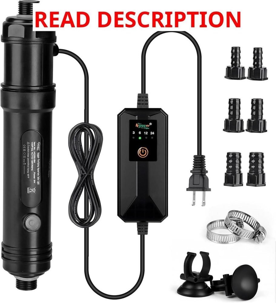 hygger 9W Aquarium UV Light with Timer
