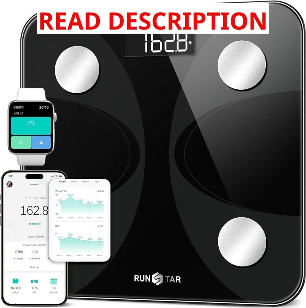 RunSTAR Digital Bathroom Scale with Body Fat %