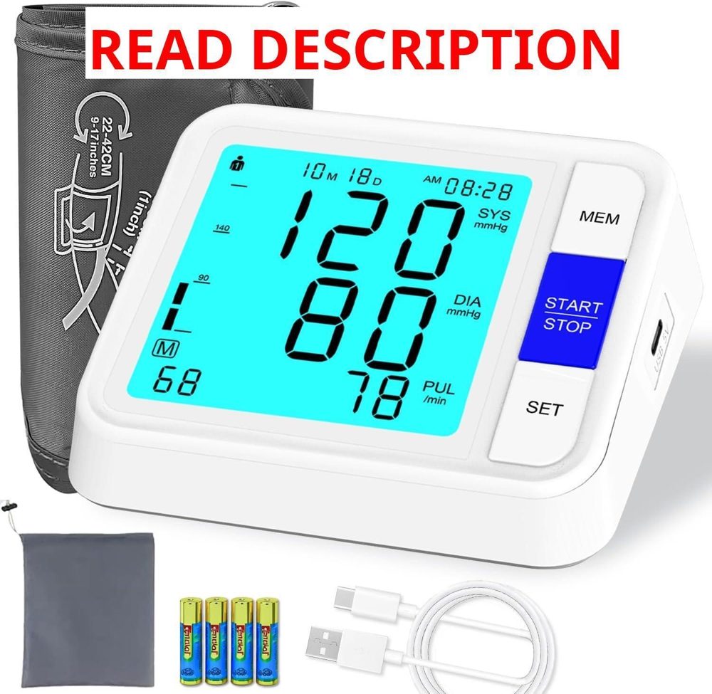 Upper Arm BP Monitor with Adjustable Cuff