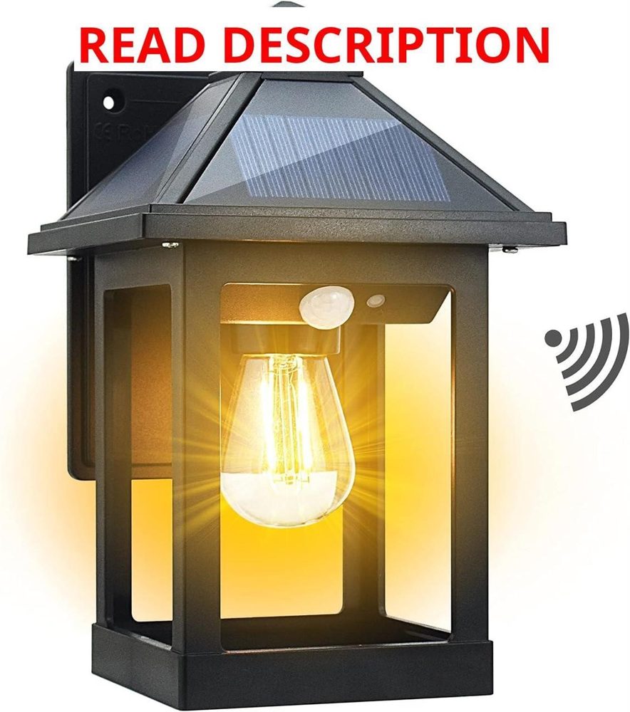 CYHKEE Solar Powered Wall Lanterns with Sensor