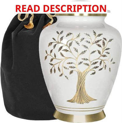Trupoint Cremation Urn   Tree of Life White