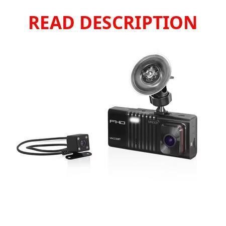 Minolta MNCD338T 3-Channel Dash Cam w/ LCD