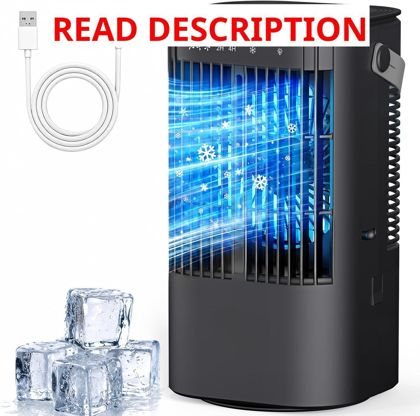 4-in-1 Mini AC with 1000ml Tank LED Lights