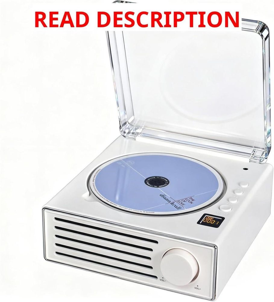 CD Player with Bluetooth 5.3 (White)